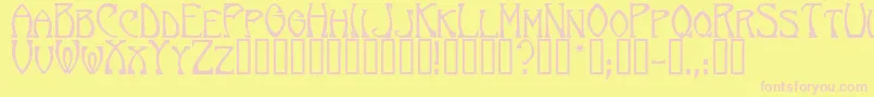 NorumbegaTM Font – Pink Fonts on Yellow Background