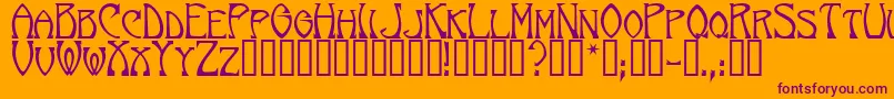 NorumbegaTM Font – Purple Fonts on Orange Background