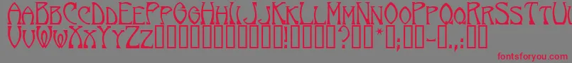 NorumbegaTM Font – Red Fonts on Gray Background