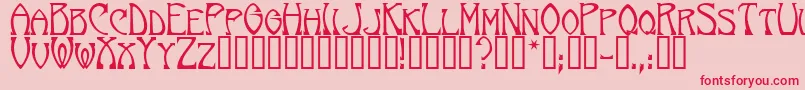 NorumbegaTM Font – Red Fonts on Pink Background