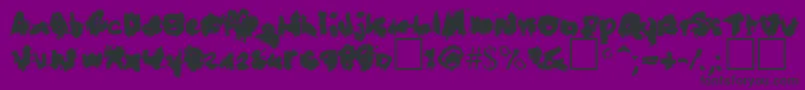 Bluetrash Font – Black Fonts on Purple Background