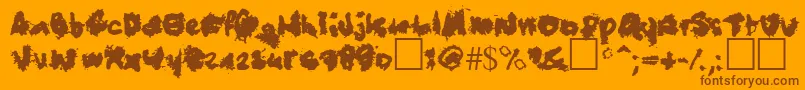 Bluetrash Font – Brown Fonts on Orange Background