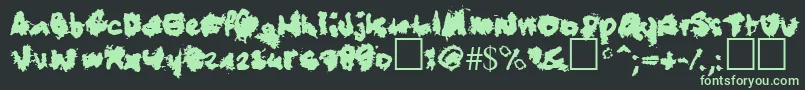 Bluetrash Font – Green Fonts on Black Background