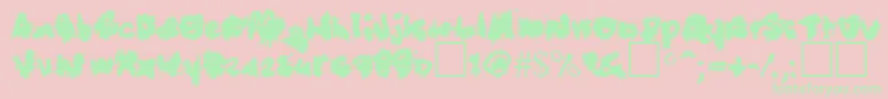 Bluetrash Font – Green Fonts on Pink Background