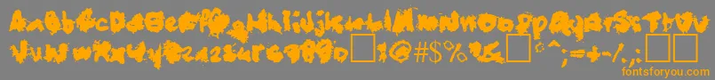 Bluetrash Font – Orange Fonts on Gray Background