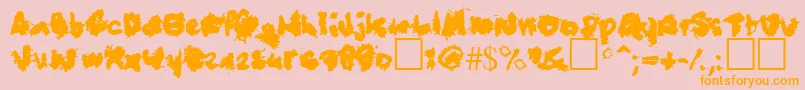 Bluetrash Font – Orange Fonts on Pink Background