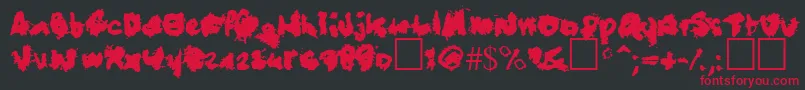 Bluetrash Font – Red Fonts on Black Background