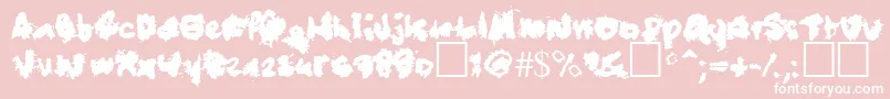 Bluetrash Font – White Fonts on Pink Background