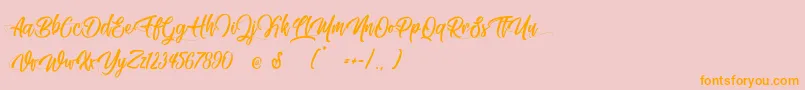 MovingSkate Font – Orange Fonts on Pink Background