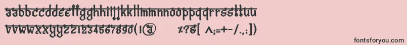 BitlingvedasBold Font – Black Fonts on Pink Background