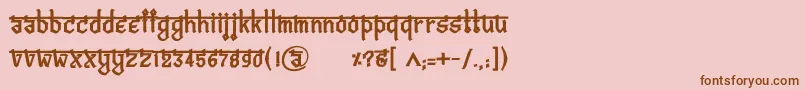 BitlingvedasBold Font – Brown Fonts on Pink Background