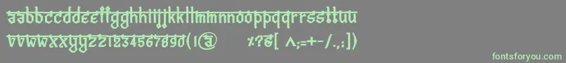 Weitere Informationen zur BitlingvedasBold-Schriftart BitlingvedasBold-Schriftart – Grüne Schriften auf grauem Hintergrund
