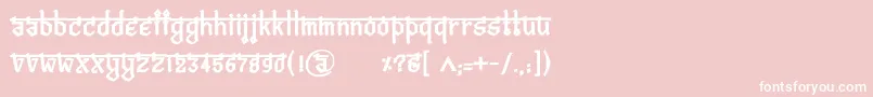 フォントBitlingvedasBold – ピンクの背景に白い文字