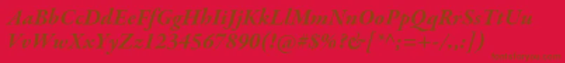 GaramondpremrproBdit Font – Brown Fonts on Red Background