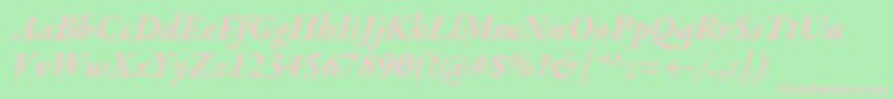 GaramondpremrproBdit Font – Pink Fonts on Green Background