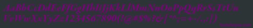 GaramondpremrproBdit Font – Purple Fonts on Black Background