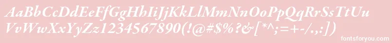 GaramondpremrproBdit Font – White Fonts on Pink Background