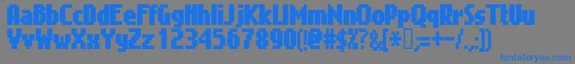 Gimenell Font – Blue Fonts on Gray Background