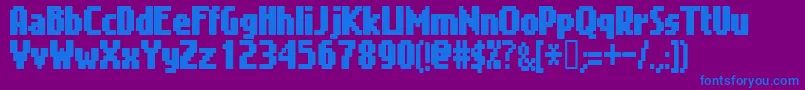 Gimenell Font – Blue Fonts on Purple Background