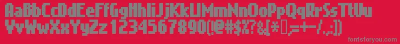 Czcionka Gimenell – szare czcionki na czerwonym tle