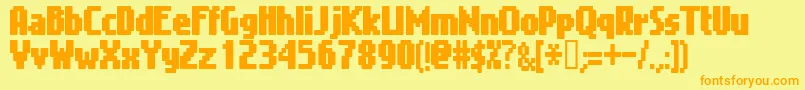 Gimenell Font – Orange Fonts on Yellow Background