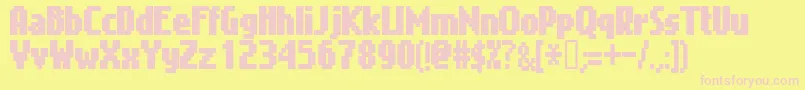 Gimenell Font – Pink Fonts on Yellow Background