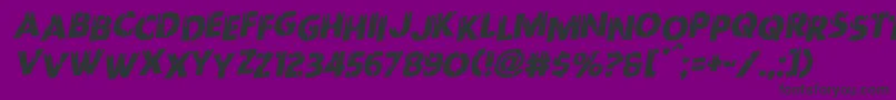 Redundeadstaggeredrotal Font – Black Fonts on Purple Background