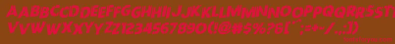 Redundeadstaggeredrotal Font – Red Fonts on Brown Background