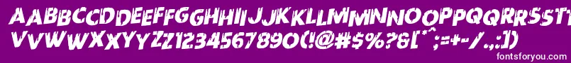 Redundeadstaggeredrotal Font – White Fonts on Purple Background
