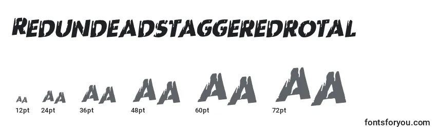 Размеры шрифта Redundeadstaggeredrotal
