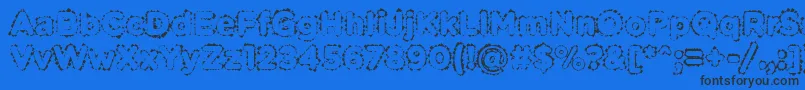 Czcionka PabellonaBDuplex – czarne czcionki na niebieskim tle