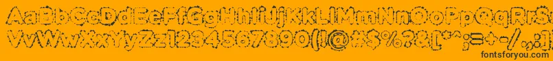 Шрифт PabellonaBDuplex – чёрные шрифты на оранжевом фоне