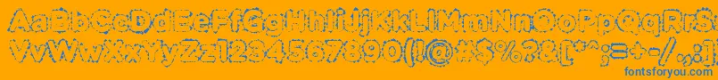 PabellonaBDuplex Font – Blue Fonts on Orange Background