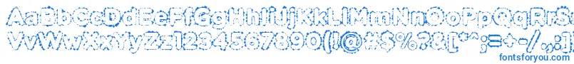 Шрифт PabellonaBDuplex – синие шрифты на белом фоне