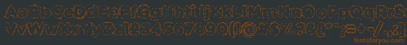Шрифт PabellonaBDuplex – коричневые шрифты на чёрном фоне