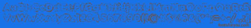 PabellonaBDuplex-Schriftart – Braune Schriften auf blauem Hintergrund