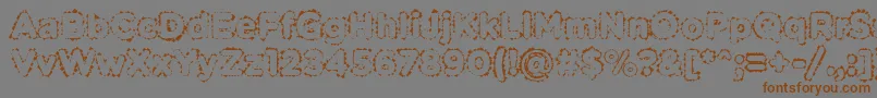 PabellonaBDuplex Font – Brown Fonts on Gray Background