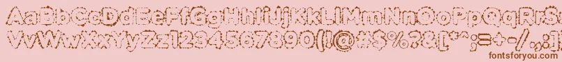 PabellonaBDuplex-fontti – ruskeat fontit vaaleanpunaisella taustalla