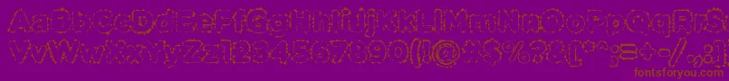 Czcionka PabellonaBDuplex – brązowe czcionki na fioletowym tle
