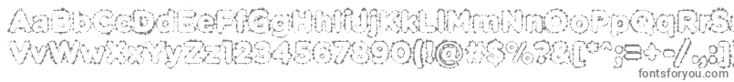 Шрифт PabellonaBDuplex – серые шрифты на белом фоне