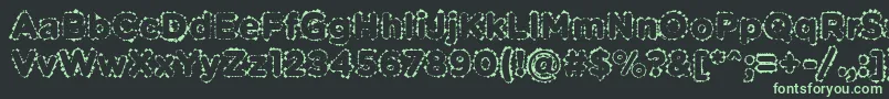 フォントPabellonaBDuplex – 黒い背景に緑の文字