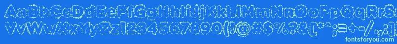 PabellonaBDuplex Font – Green Fonts on Blue Background