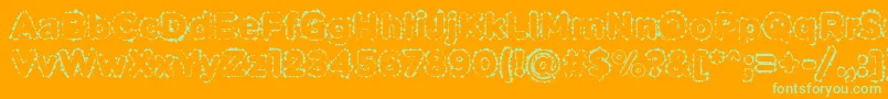 フォントPabellonaBDuplex – オレンジの背景に緑のフォント