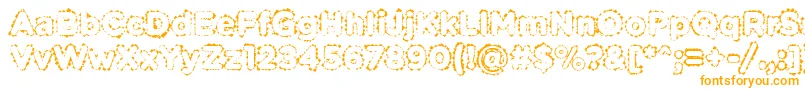 PabellonaBDuplex-fontti – oranssit fontit valkoisella taustalla