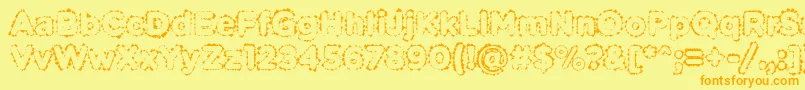 Шрифт PabellonaBDuplex – оранжевые шрифты на жёлтом фоне