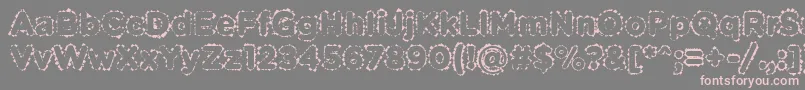 PabellonaBDuplex-fontti – vaaleanpunaiset fontit harmaalla taustalla