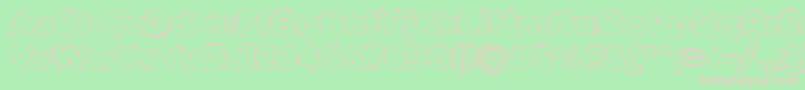 Шрифт PabellonaBDuplex – розовые шрифты на зелёном фоне