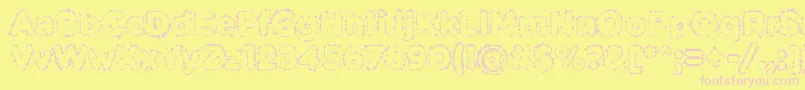 Шрифт PabellonaBDuplex – розовые шрифты на жёлтом фоне