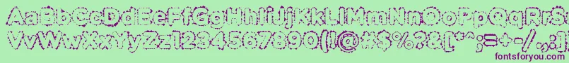 PabellonaBDuplex Font – Purple Fonts on Green Background