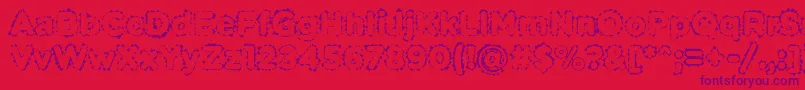 Шрифт PabellonaBDuplex – фиолетовые шрифты на красном фоне